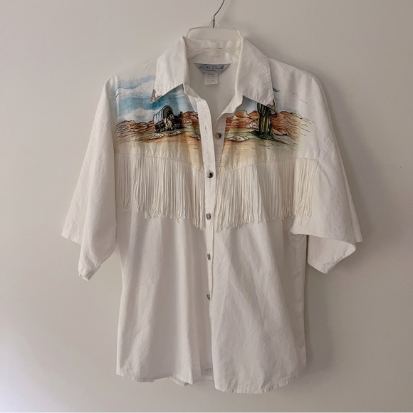 Vintage Tops - Vintage Lilia Smitty Western Button Down Shirt Large